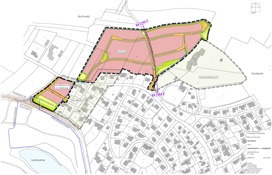 Uebersichtisplan BPlan Buchwald und Bildstock II 2 Aenderung in der Fassung vom 28 05 24 101 01
